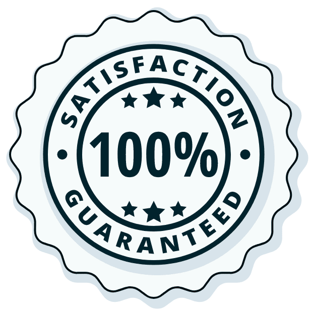 Plumbing satisfaction 100% guarantee stamp