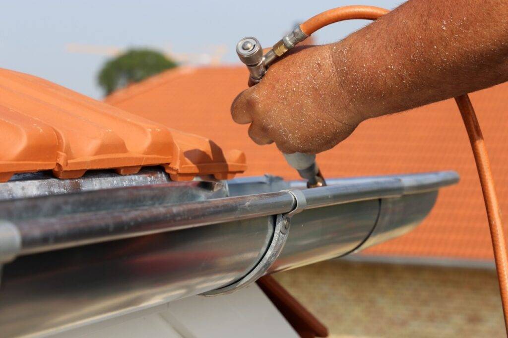 example of roof leak repair